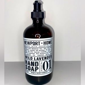 Newport + Home Hand Soap, Wild Lavender 16 oz Glass Bottle